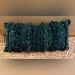 Teal throw pillow